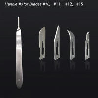 Cuchillo De Carbono Para Cirugía Y Oficina Hojas De Afeitar Números 10 11 12 15 Manija Larga Y Fuerte Para Cortar Metálico Y Madera - details 6