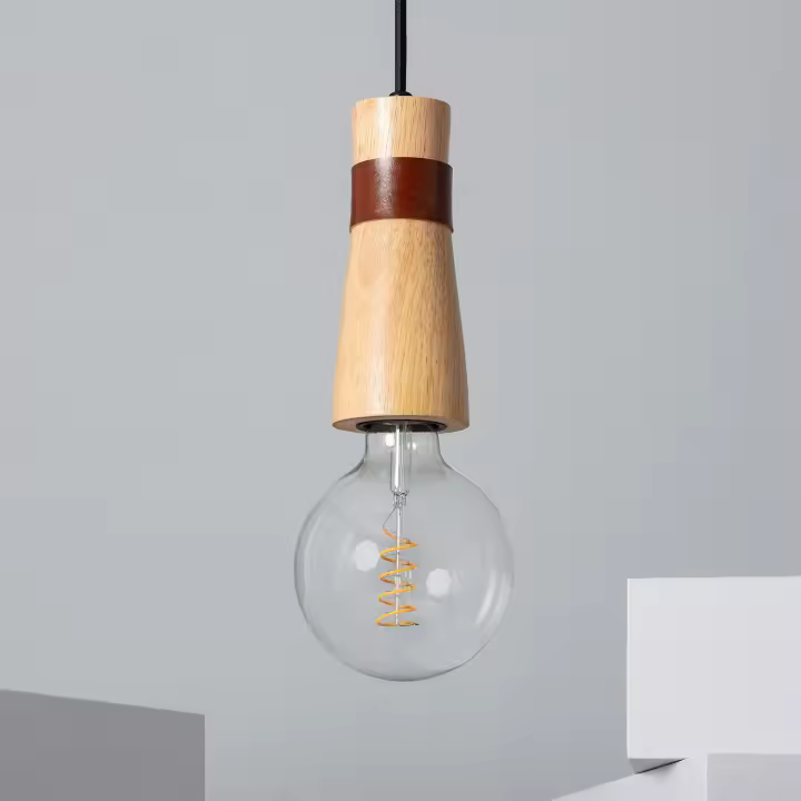 Ledkia Lámpara Colgante Madera Barsella - Diseño Único y Elegante - 1
