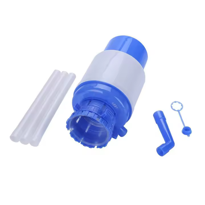 Bomba De Agua Manual Botella Olla Dispensador De Agua Para Camping Roja Y Azul Tapón Distribuidor Faucet De Tanque Plástico Para El Hogar - 1