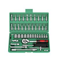 Juego De Llaves Y Destornilladores Métricos De 46 Piezas Con Llave De Ratchete De 1/4 Pulgada Herramientas Mecánicas Para Reparación De Autos - details 0
