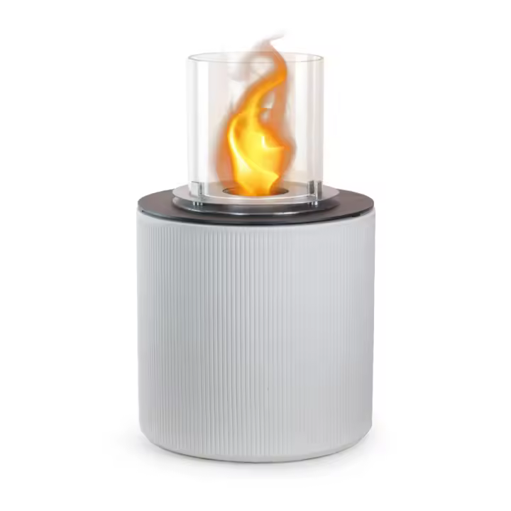 Chimenea de Bioetanol brasero de suelo para jardín para interior y exterior MODIGLIANI Blanco Perla D. 36 x H56 - 1