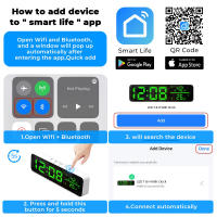 Sensor De Temperatura Y Humedad WiFi Tuya Con Alarma De Tiempo Y Espejo LED Para Decoración De Sala De Estar Pantalla De LED Material ABS - details 11