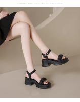 Sandalias De Tacón Grueso Estilo Hada Para Mujer Zapatos De Playa Moda Verano 2024 Suela Gruesa Comodidad Casual Zapatos Para Mujer - details 3