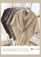 Bufanda De Tela Traidora Con Botones De Cuero Para Mujer Multifuncional Estilo Casual Adecuada Para Todas Las Estaciones - details 2