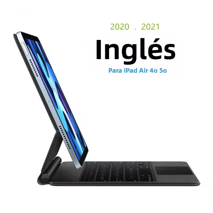 Teclado Mágico AJIUYU Para iPad pro 11 Pulgadas 2da 3ra 12.9 6ta Air 4ta 5ta Funda Inteligente Cubierta Trasera Iluminada Toque Coreana - 1