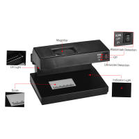 Detector De Billetes De Papel Portátil Para Escritorio Aibecy Máquina De Verificación De Dinero Soporta Ultravioleta / Marca De Agua Tester De Moneda - details 2
