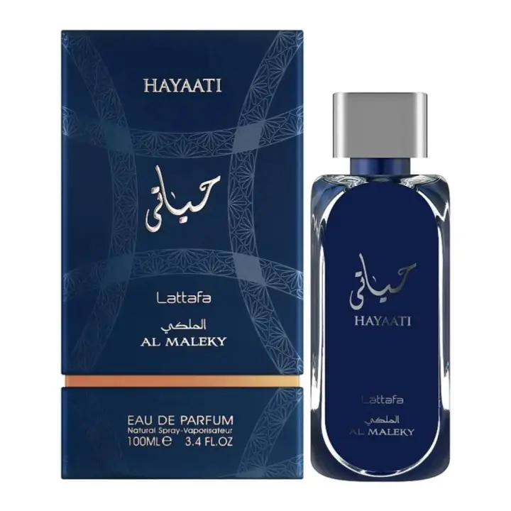 Perfume Lattafa Hayaati Al Maleky 100ml - Fragancia de larga duración con notas de bergamota, cedro y ámbar gris - ¡Descubre la esencia del lujo! - 1