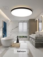Lámpara De Techo LED Ultra Delgada 30W Moderna Para Sala De Estar Dormitorio Cocina 220V Color Negro Control Remoto Dimmer - details 7