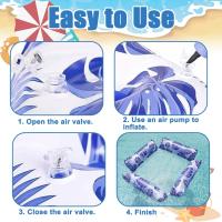 4 en 1 Hamaca Flotante Piscina, 1 Piezas Hamaca Flotante Inflable, Hamaca Flotante, Hamacas de Piscina para Adultos, Hamaca Inflable, para Piscina Playa Adultos - details 3