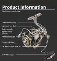 Carrete De Pesca DEUKIO Serie 5000 5.2:1 Potencia Máxima De Arrastre 22lbs Engranaje De Aluminio Carrete De Pesca Para Agua Dulce Con Alarma - details 11