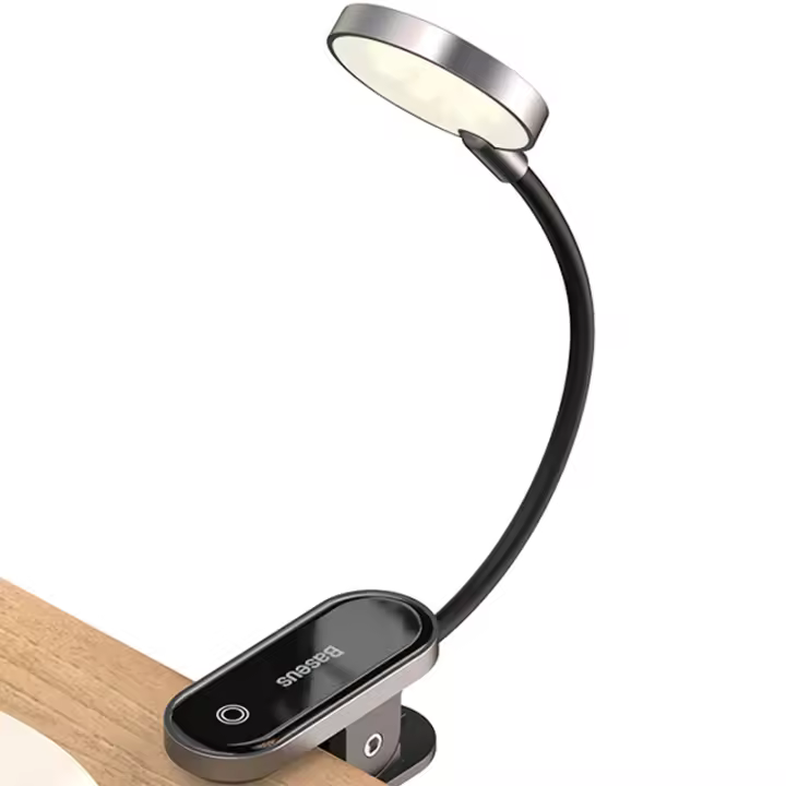 Lámpara De Escritorio LED Baseus Con Clip Iluminación De Lectura USB Recargable Táctil Sin Etapas Luz Nocturna Para Laptop - 1