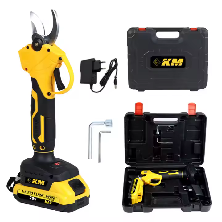 Podadora eléctrica sin escobillas, herramienta de corte de ramas para Makita, 1500W, 50mm, recargable, inalámbrica, para árboles frutales, bonsái, 21V Cortadora eléctrica sin cepillo, Equipado con 1 batería - 1