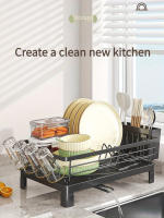 Rack De Secado De Platos De Metal Con Bandeja De Drenaje, Soporte Para Tazas Y Utensilios - Organizador De Cocina Espacioso Y Ahorrador De Espacio - details 0