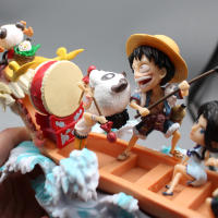 Figura De Anime One Piece Luffy Y Amigos Serie Carrera De Barco Dragón Decoración De Escritorio Regalo Colección De Modelos PVC Para Fans De La Edad De 14 Años O Más - details 16