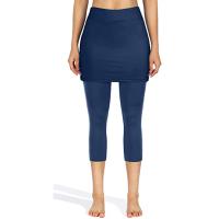 Pantalones Deportivos De Yoga Para Mujer Leggings Con Falda Y Bolsillos Cintura Elástica Ajuste Grande Talla Grande - details 6