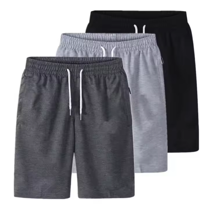 Shorts Deportivos Para Hombre Con Bolsillo Y Cierre De Cuerda Estilo Playa Verano Trousers Delgados Con Bolsillo Cerrado Pantalones Sueltos - 1