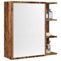 vidaXL Armario espejo baño contrachapada 62,5x20,5x64 cm en color Gris hormigón/Roble ahumado/Roble artisan y más | almacenamiento funcional diseño moderno para baño dormitorio sala - details 5