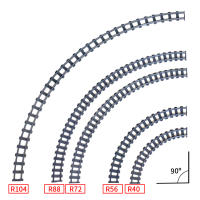 Bloques De Construcción Flexible Para Ferrocarril City Bricks Partes De Ferrocarril R56 R72 R88 R104 Curvas Accesorios Compatible Con Lego Para Niños Y Adultos - details 2