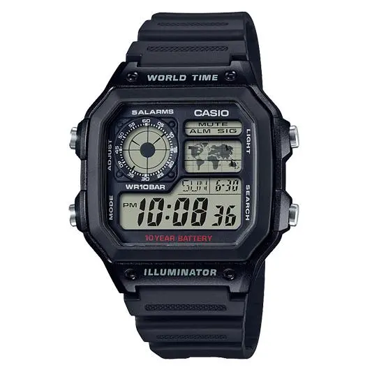 Reloj Casio Hombre Digital – Timeless Collection | Estilo Clásico y Elegante que Dura para Siempre AE-1200WH-1AVEF - 1