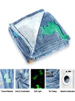 Manta De Ternura Luminosa Con Unicornio Y Dinosaurio Para Niñas Y Niños Manta De Punto De Poliéster/Celulosa Suave Y Cálida Con Diseño De Árbol De Navidad Que Brilla En La Oscuridad - details 7