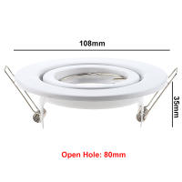 2/6/10PCS Enclavamiento GU10 Soporte De Marco De Aluminio Base MR16 Sin Ajuste Para Bombillas LED De 50mm Material Metálico Para Iluminación De Vestíbulo - details 2