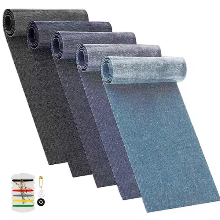  Parches De Denim Para Reparar Jeans Parches De Tela Para Rodilleras Codos Y Abrigos Pegatinas Para Ropa Accesorios Eco-amigables Tamaños 8*51cm - 1