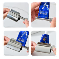 Exprimidor de pasta de dientes (2 Unidades), exprimidor de tubo de pasta de Dientes de metal con soporte para pasta de dientes, Crema de Manos o salsa de Mostaza (ARCE inoxidable) - details 3