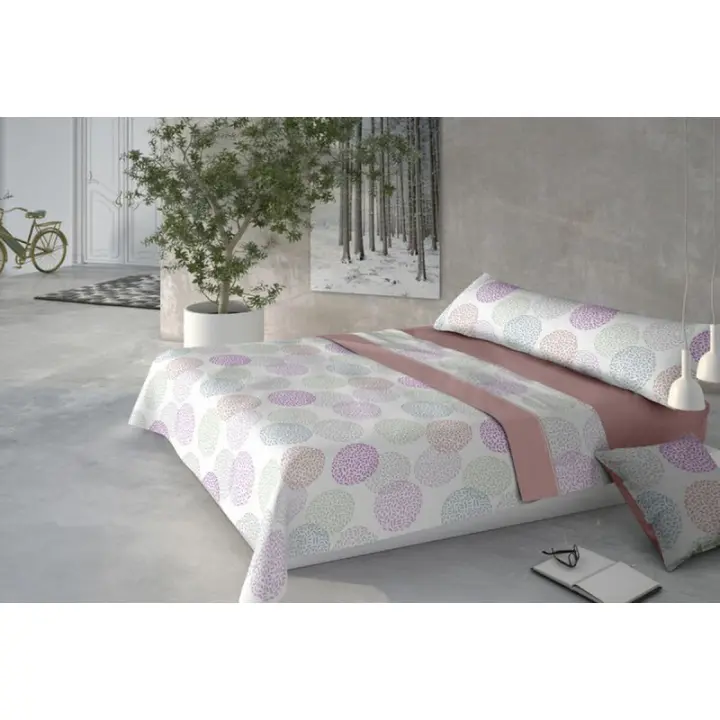 Pierre Cardin - Juego de Sábanas Pierre Cardin CORALINA DORIS Rosa Cama de 90 - 1