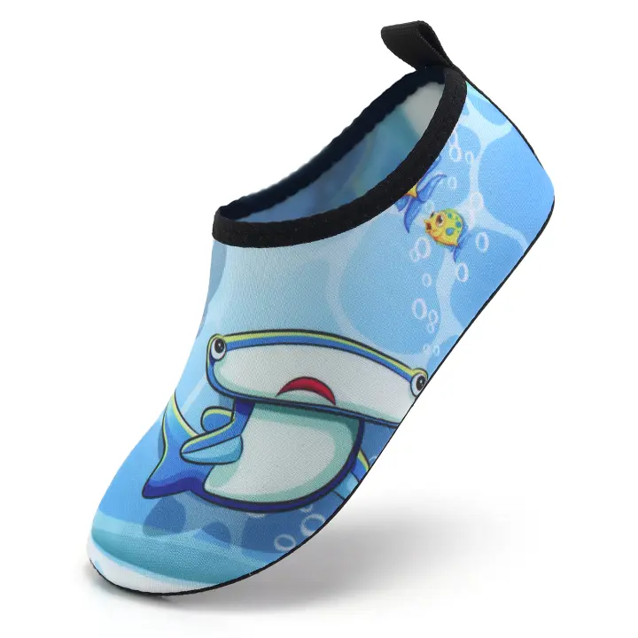 Zapatos De Natación Para Niños Con Diseño Colorido Y Estampado Suela Delgada Para Playa Y Ríos Zapatos Deportivos Transpirables Y Impermeables Talla True Fit Material Superior Mesh - 1