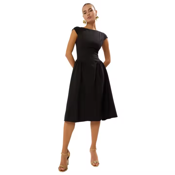 Trendyol Pink A-Line Woven Midi Chic Evening Dress Graduation Dress Tprss25El00201 - 1