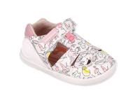 Biomecanics sandalias de lona respetuosas y barefoot de niña estampadas mod. 252193-B050 color blanco y varios - details 2