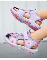 Sandalias De Playa Para Niños Verano 2024 Moda Antideslizante Suave Bajo La Piel Cuero Malla Cómodas Tallas 18-25 Unisex - details 9