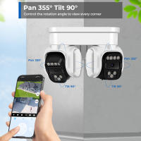 Cámara De Seguridad IP 4K Dual PTZ 8MP Con Zoom Digital 10X WiFi Exterior Vigilancia Cámara HD 4MP CCTV iCam365 APP Detección De Humanos - details 4