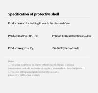 Funda De Teléfono Nuevo Armadura Bumper Antigolpes Para Nothing Phone 3a pro 5G Cubierta Rígida De Silicona Resistente a Huellas Y Anti-Reflejos - details 12