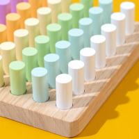 Juguetes Educativos Montessori Para Niños Bloques De Madera Coloridos Entrenamiento De Coordinación Ocular-Mano Y Conocimiento Cognitivo - details 5