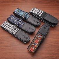 Correa De Guitarra Ajustable Bordada Con Estampado Estilo Vintage Étnico Para Folk Eléctrico Bajo Ukulele Accesorios De Guitarra - details 1