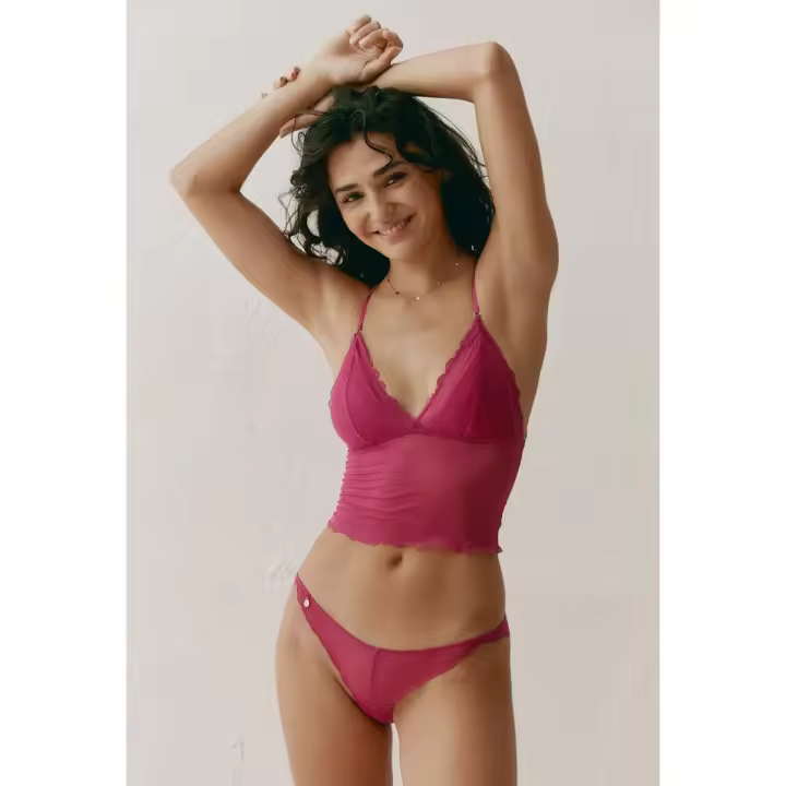 Sujetador Bralette crop top Nubia - Fucsia Black Limba - 1