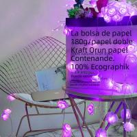 Luces De Flecos De Rosa Con 10/20LED Para Bodas Fiestas Cumpleaños Festivales Decoraciones Interiores Y Exteriores Operadas Por Batería - details 10