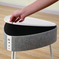 Mesa auxiliar altavoz portátil con sonido de 20W, Bluetooth, Base de carga inalámbrica, batería de 2500mAh. Mesilla o mesita para dormitorio o sala de estar - TD Systems SM20B11P - details 1