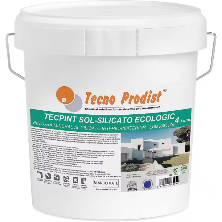 Tecno Prodist Tecpint Sol-Silicato Ecologic - Pintura al silicato mineral exterior e interior - 1