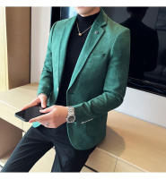 Nueva Moda Chaqueta De Veludo De Ciervo Para Hombre Corte Slim Ajustado Elegante Y Lujo Chaqueta De Negocios Casual Boda Talla Grande Hasta 4XL-S - details 19