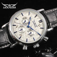 Reloj Mecánico Automático JARAGAR 348 Para Hombre Con Correa De Cuero Lujo Resistente Al Agua Casual Business Reloj Hombre - details 17