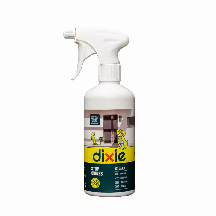DIXIE Stop Orines - Repelente de Orina Perros y Gatos 500ml – Evita que las Mascotas Marquen Territorio – Resultado Inmediato y Duradero - Efecto Disuasorio para Eliminar Malos Hábitos – Esencia de Mostaza - 1