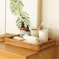 Cesta De Almacenamiento Tejida a Mano En Rotura Para Picnic Almohadilla De Pan Y Comida Caja De Frutas Y Pasteles Decoración De Escritorio En Casa Material De Bambú Ecológico - details 2