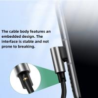 Cable De Datos Tipo-C a Tipo-C 60W PD Carga Rápida Con Dobles Codos De 90 Grados Para iPhone Xiaomi Samsung Realme Material PVC - details 3