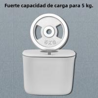 Bandeja De Cocina Montada En La Pared Con Papel Toalla Y Cesta De Basura Ecológica De 7L Con Tapa Para Cocinas Y Baños - details 1