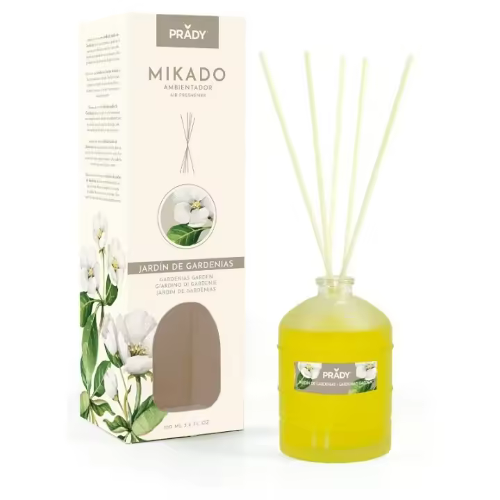 Mikado Ambientador Prady 100ml – JARDIN DE GARDENIAS | Aroma Duradero para el Hogar - 1