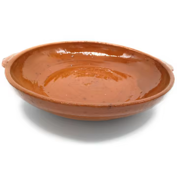 Paellera artesanal de barro refractario especial para arroces 35 x 6 cm. - 1