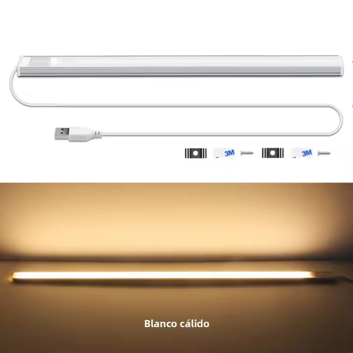 Lámpara De Mesa LED COB Sensor De Movimiento Luz De Armario USB Para Cocina Regalo De Día Del Padre Luz Nocturna Rectangular Material Aluminio - 1