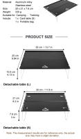 Mesa Plegable Widesea Para Camping Ultra Ligera Para Escalada Pesca Picnic Equipamiento Turístico Exterior Despensa - details 2
